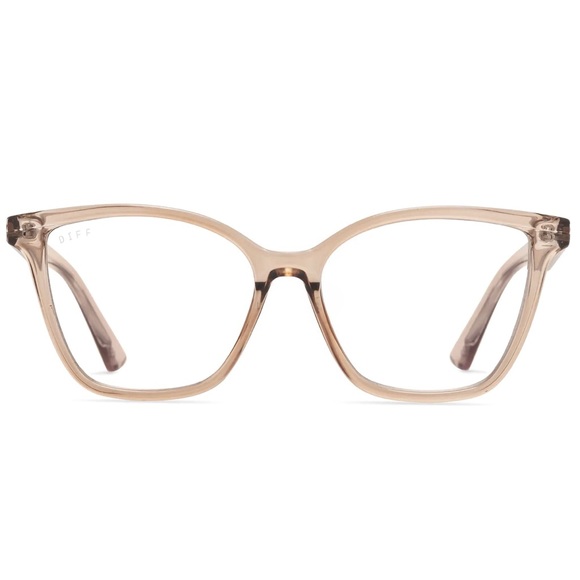 DIFF Leah Bluelight Glasses Vintage Crystal Frames Blue Light Technology Lenses - Picture 1 of 5